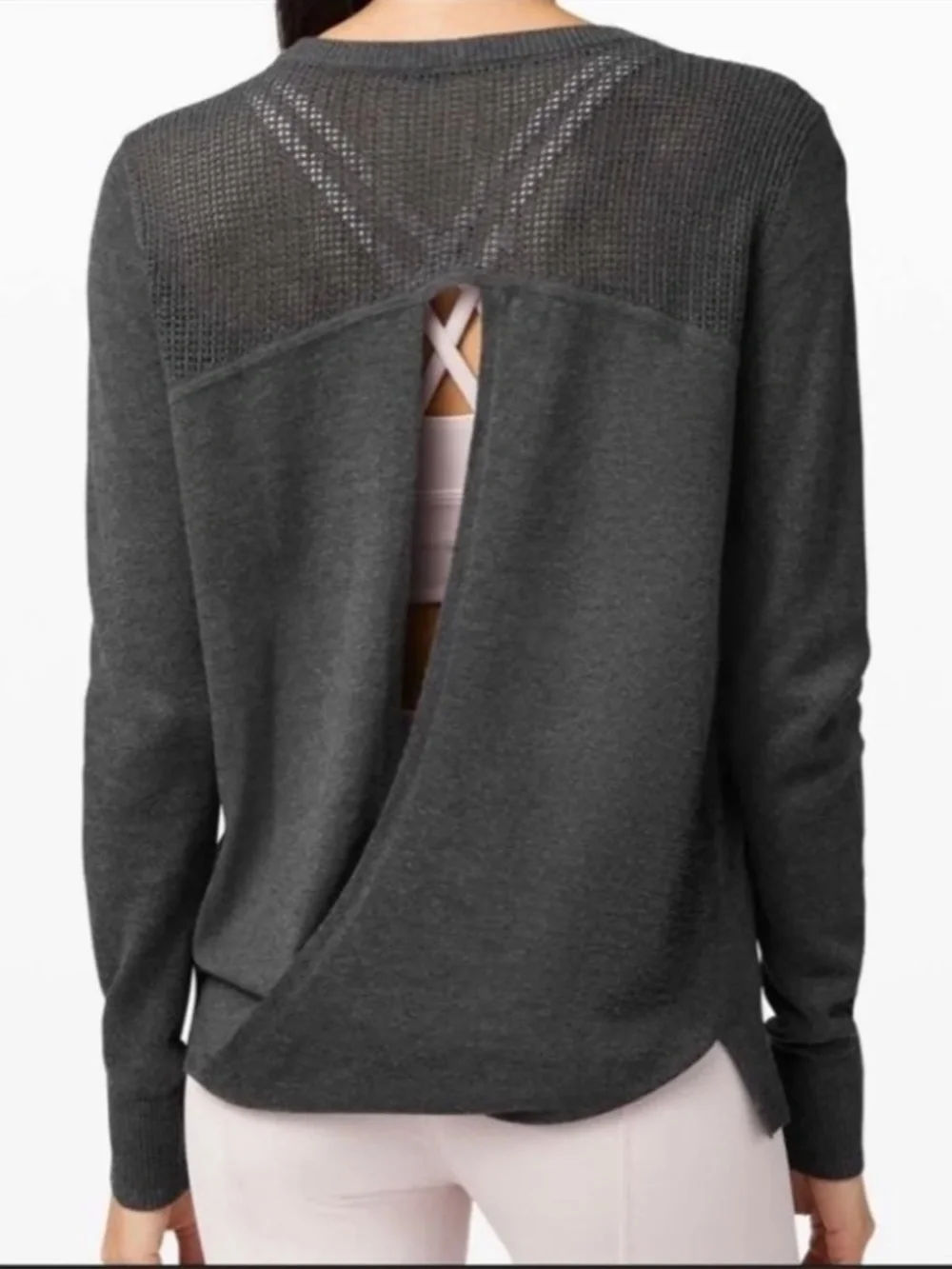 Lululemon Back to Balance Sweater Open Back size 8